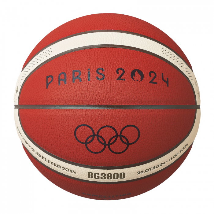 Pachet 10 mingi baschet Molten B7G3800 Jocurile Olimpice Paris 2024, FIBA Approved, mărime 7, Indoor/Outdoor [2]