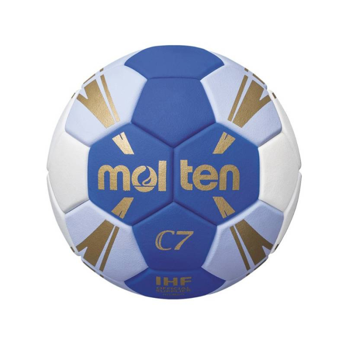 Minge handbal Molten H0C3500 speciala pentru incepatori, super grip, marime 0, alb cu albastru [3]