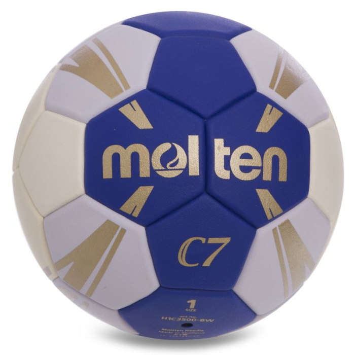 Minge handbal Molten H0C3500 speciala pentru incepatori, super grip, marime 0, alb cu albastru [7]
