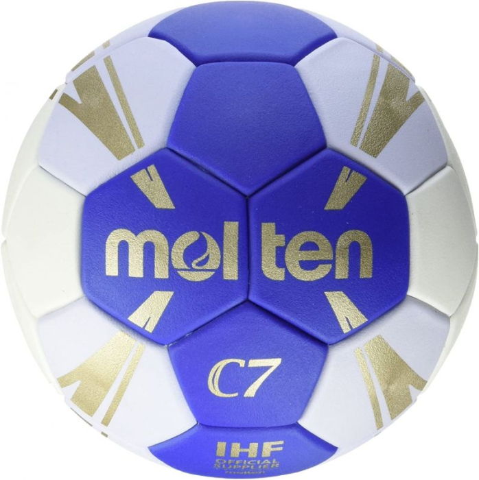 Minge handbal Molten H0C3500 speciala pentru incepatori, super grip, marime 0, alb cu albastru [2]