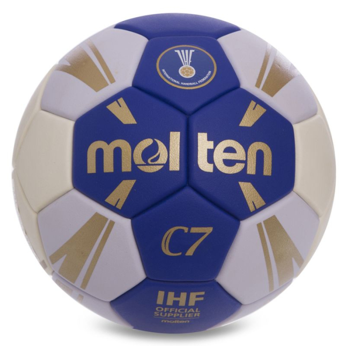 Minge handbal Molten H1C3500  speciala pentru incepatori, super grip, marime 1, alb cu albastru [11]