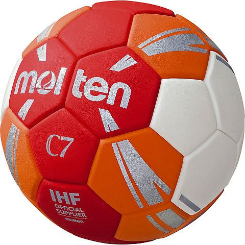 Minge handbal Molten H2C3500 speciala pentru incepatori, super grip, marime 2, alb cu rosu [5]