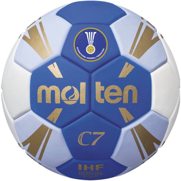 Minge handbal Molten H2C3500 speciala pentru incepatori, super grip, marime 2, alb cu albastru [10]