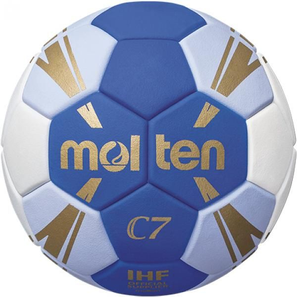 Minge handbal Molten H2C3500 speciala pentru incepatori, super grip, marime 2, alb cu albastru [9]