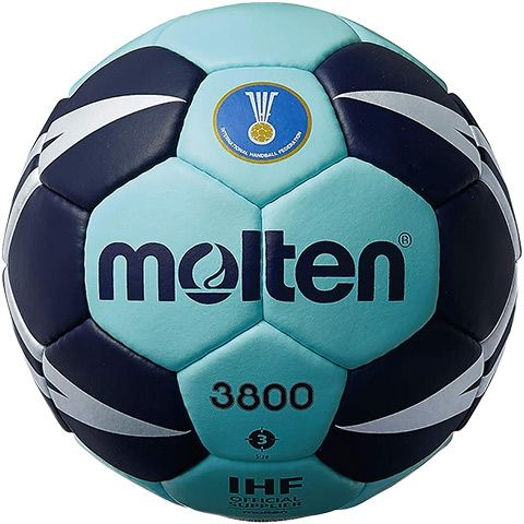 Set of 6 Molten H3X3800 Handballs, Size 3, IHF Approved + Molten EH0046-B Carry Bag [3]