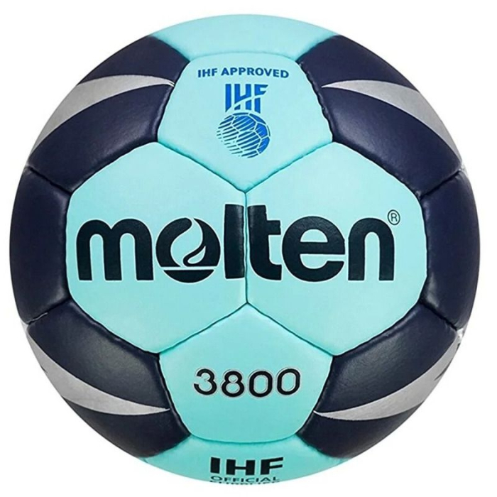 Set of 6 Molten H3X3800 Handballs, Size 3, IHF Approved + Molten EH0046-B Carry Bag [2]