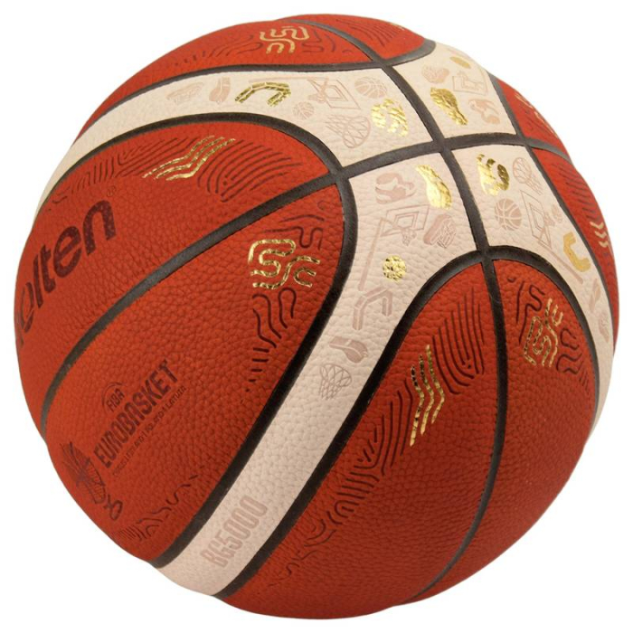 Minge oficiala baschet Molten B7G5000 FIBA EuroBasket 2025 – Piele Naturala, Indoor [3]