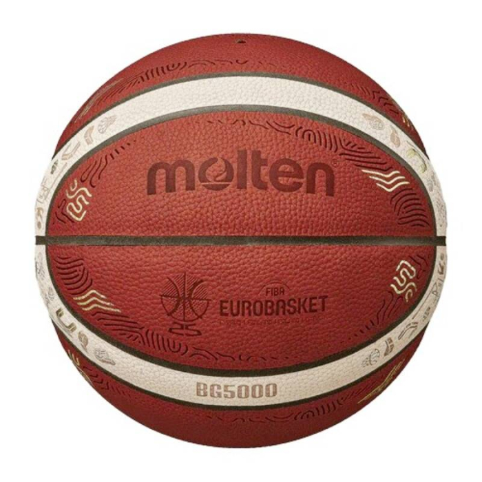 Minge oficiala baschet Molten B7G5000 FIBA EuroBasket 2025 – Piele Naturala, Indoor [6]