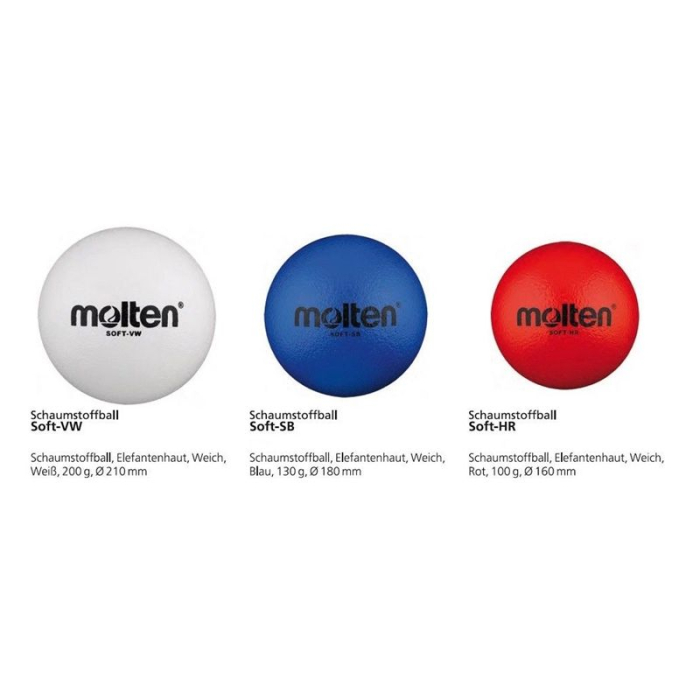 Molten SOFT-HR Soft Ball, Foam, Ø 160 mm, 100 g – Red [4]