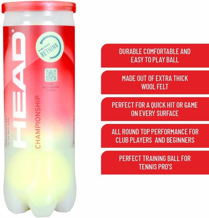 Mingi tenis Head Championship, ITF Approved, tub 4 buc [2]