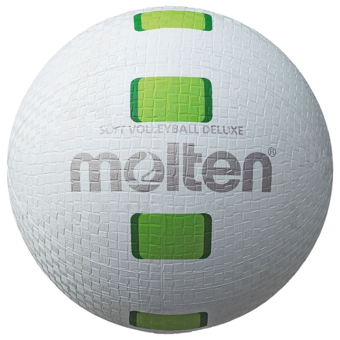 Minge volei Molten S2Y1550-WG, cauciuc soft, alb cu verde [4]