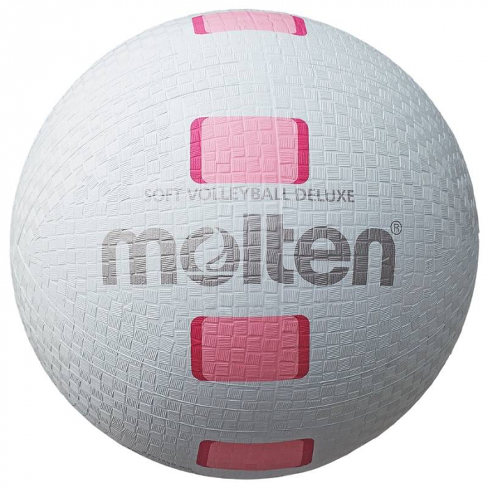 Molten Volleyball S2Y1550-WP – Soft Volleyball Deluxe, White & Pink, 155 g [1]