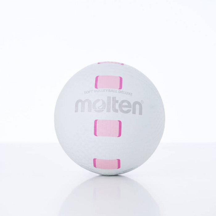 Molten Volleyball S2Y1550-WP – Soft Volleyball Deluxe, White & Pink, 155 g [3]