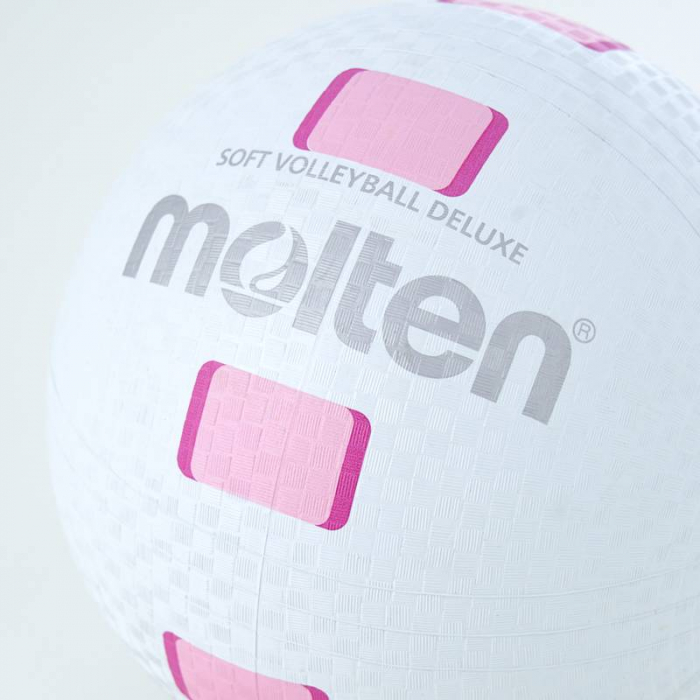 Molten Volleyball S2Y1550-WP – Soft Volleyball Deluxe, White & Pink, 155 g [2]