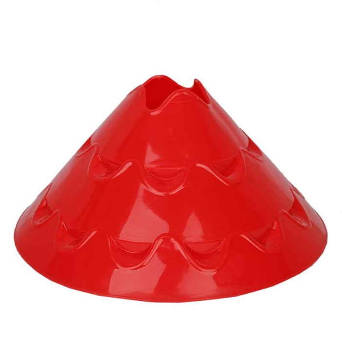 Set 5 copete Sportech multifunctionale cu gauri, rosii, 15 cm [3]