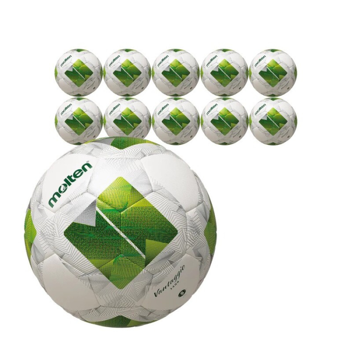 Pack of 10 Footballs Molten FN3400 Vantaggio – Hybrid Construction, Sealed Seams, Sizes 5 / 4 / 3 [1]