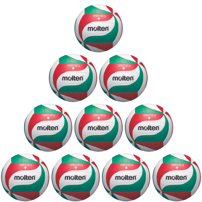 Pachet 10 mingi volei Molten V5M1500 marimea 5 + sac 10 mingi + pompa DHP21 - Copie [6]