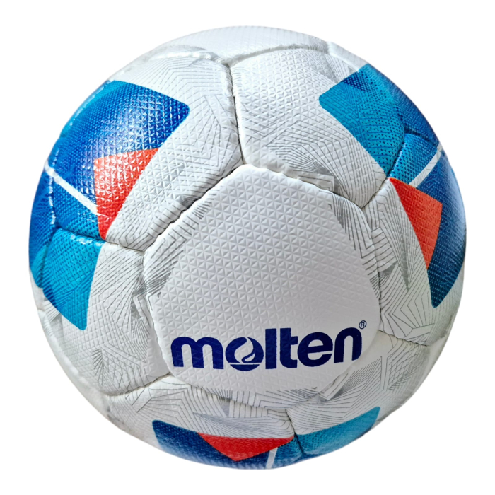 Pachet 8 mingi fotbal Molten F5N2810 marimea 5 + pompa DHP21 + sac mingi SPB, cusute manual, piele PU [5]