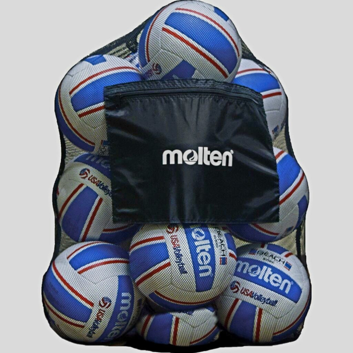 Pack of 9 Beach Volleyballs Molten V5B1502 (3 models) + SBP Bag + DHP21 Pump – Complete Outdoor Training Set [2]