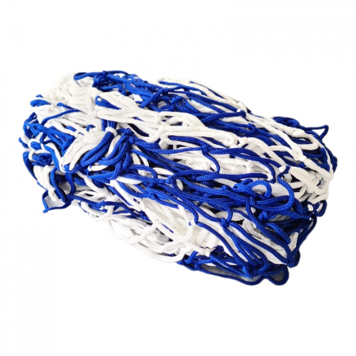 Plasă poartă fotbal / handbal 3x2 m – Anastasia Sport, fir 5 mm, alb cu albastru [4]