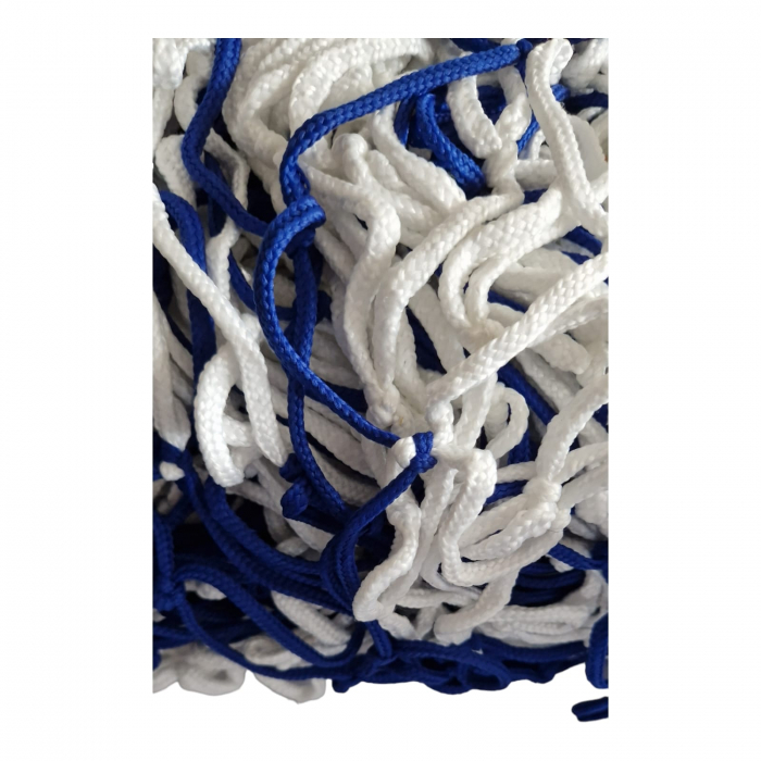Plasă poartă fotbal / handbal 3x2 m – Anastasia Sport, fir 5 mm, alb cu albastru [5]