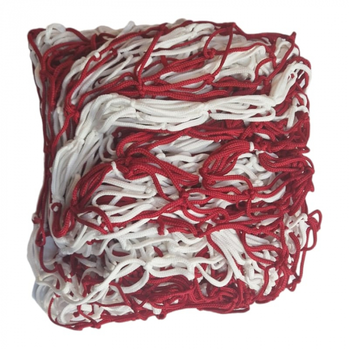 Football / handball goal net 3x2 m Anastasia Sport,  5 mm thread, white and red [2]
