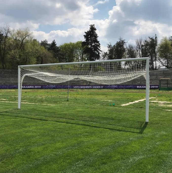 Poarta de fotbal profesionala aluminiu, fixa 7,32 x 2,44 m dimensiune oficiala, [2]