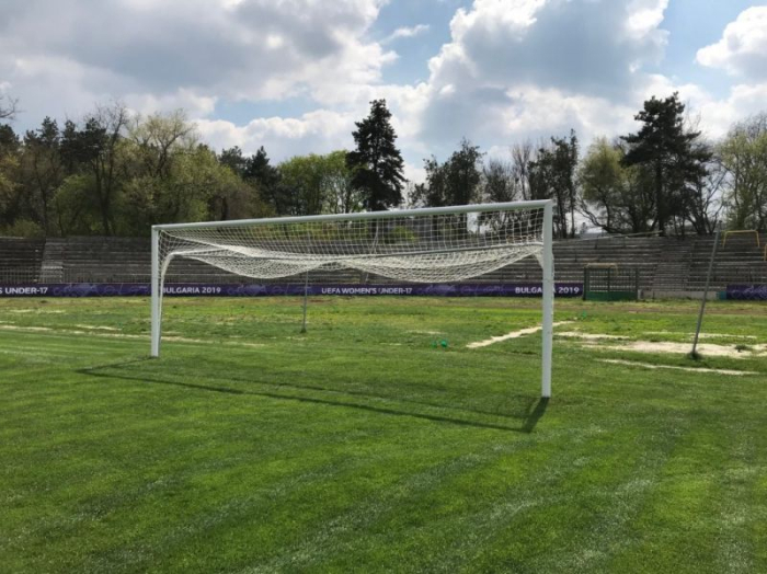 Poarta de fotbal profesionala aluminiu, fixa 7,32 x 2,44 m dimensiune oficiala, [2]