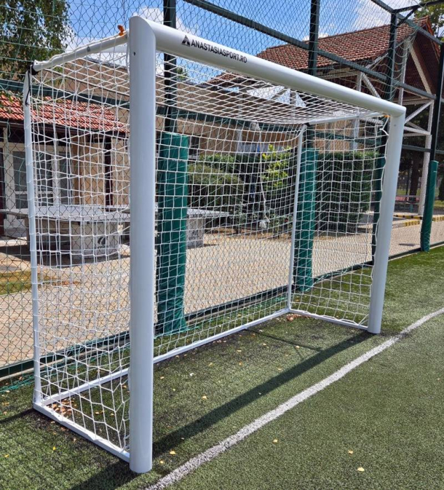Poarta fotbal 3x2m mobila, aluminiu profil 120x100 mm, spate otel [11]