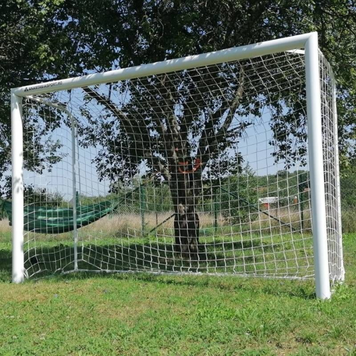 Poarta fotbal 3x2m mobila, aluminiu profil 120x100 mm, spate otel [14]