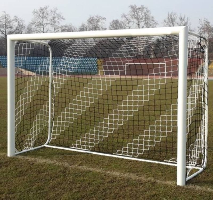 Poarta fotbal 3x2m mobila, aluminiu profil 120x100 mm, spate otel [10]