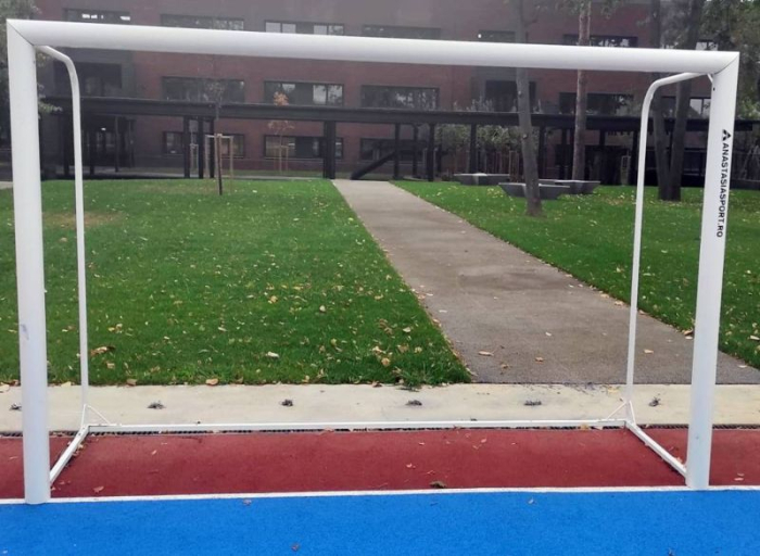 Poarta fotbal 3x2m mobila, aluminiu profil 120x100 mm, spate otel [29]