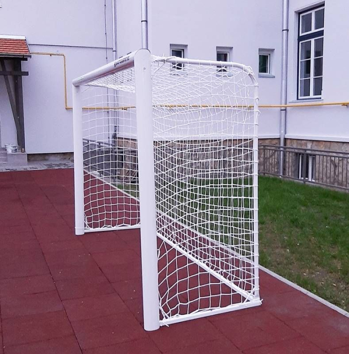 Poarta fotbal 3x2m mobila, aluminiu profil 120x100 mm, spate otel [4]
