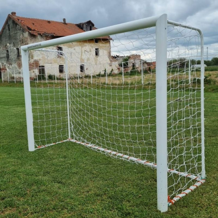 Poarta fotbal 3x2m mobila, aluminiu profil 120x100 mm, spate otel [22]