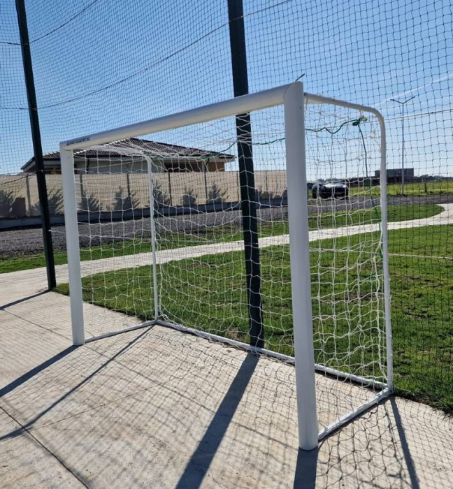 Poarta fotbal 3x2m mobila, aluminiu profil 120x100 mm, spate otel [19]