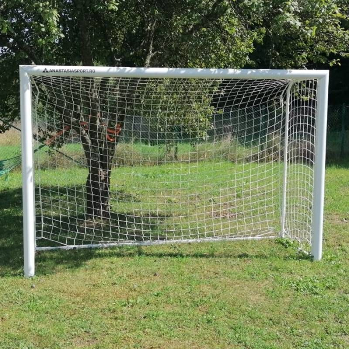 Poarta fotbal 3x2m mobila, aluminiu profil 120x100 mm, spate otel [13]