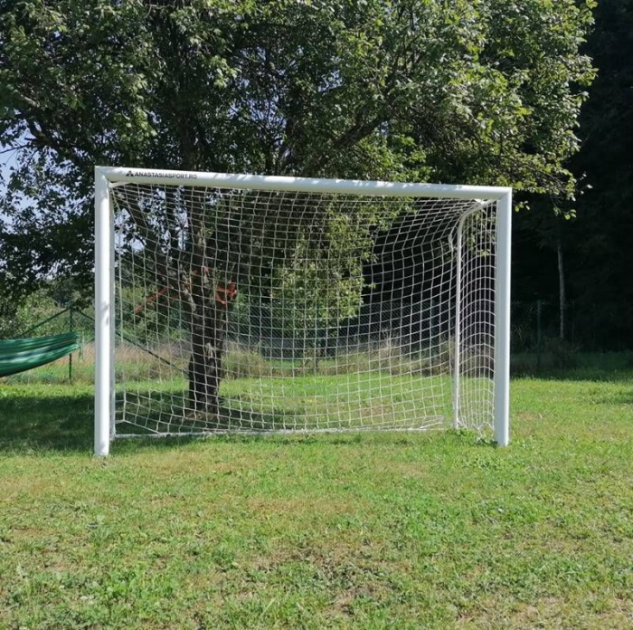 Poarta fotbal 3x2m mobila, aluminiu profil 120x100 mm, spate otel [16]