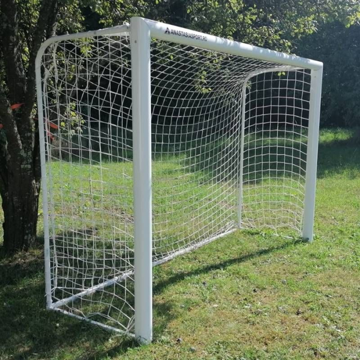 Poarta fotbal 3x2m mobila, aluminiu profil 120x100 mm, spate otel [12]