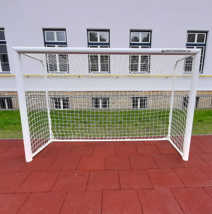 Poarta fotbal 3x2m mobila, aluminiu profil 120x100 mm, spate otel [5]
