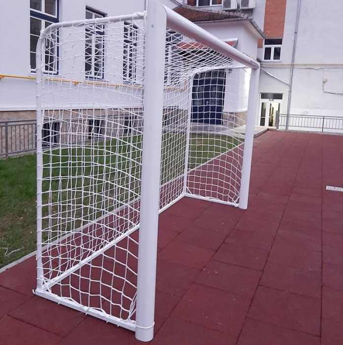 Poarta fotbal 3x2m mobila, aluminiu profil 120x100 mm, spate otel [27]