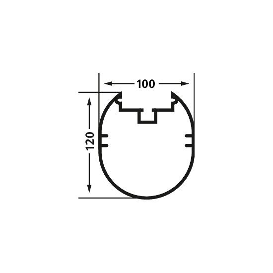 Football goal 5x2, aluminum, profile 120x 100 mm, 5x2 m [25]