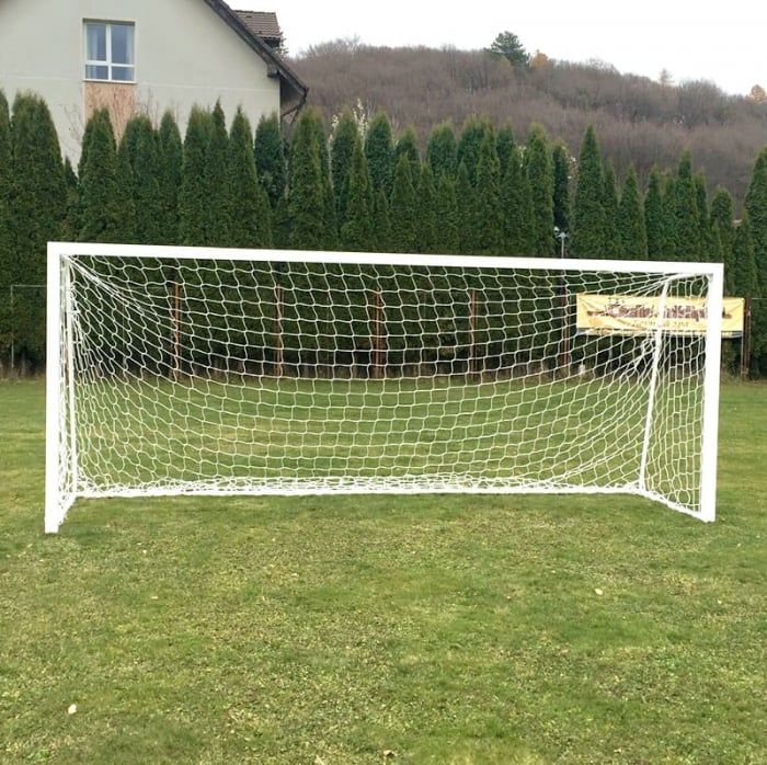 Poarta fotbal 5x2 m, profil aluminiu 80x80 mm, mobila, spate otel [4]