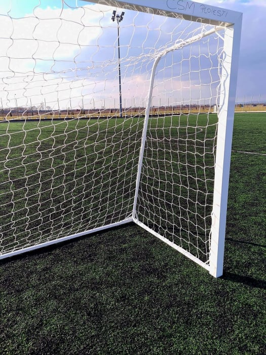 Poarta fotbal 5x2 m, profil aluminiu 80x80 mm, mobila, spate otel [9]