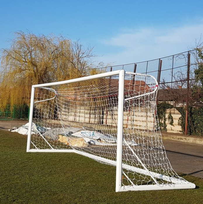Poarta fotbal 7,32 x 2,44 m, mobila, aluminiu 120x100 mm [6]
