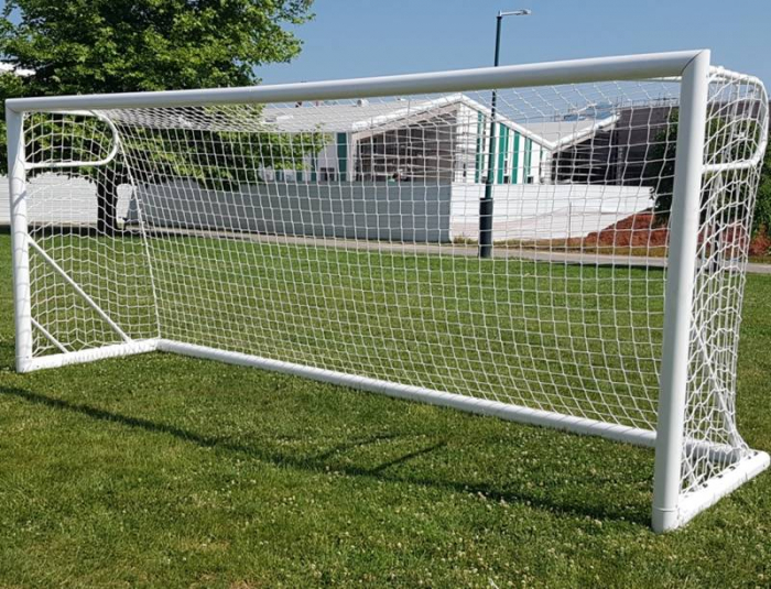 Poarta fotbal 7,32 x 2,44 m, mobila, aluminiu 120x100 mm [9]