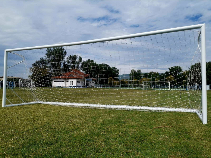 Poarta fotbal 7,32 x 2,44 m, mobila, aluminiu 120x100 mm [3]