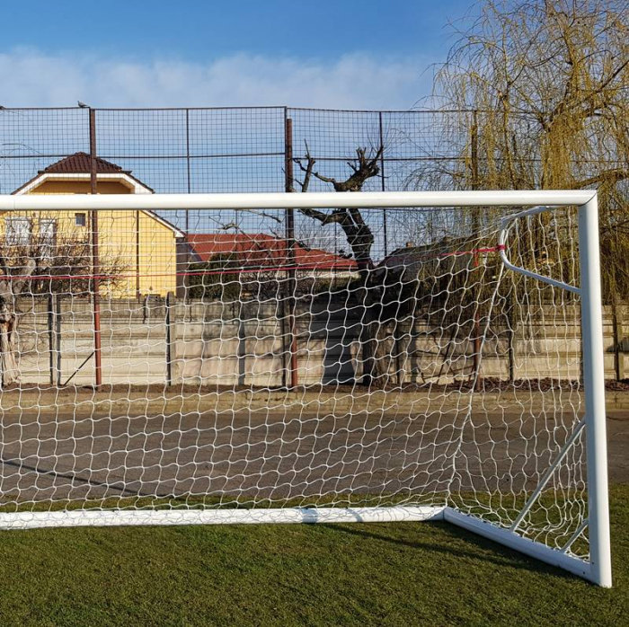 Poarta fotbal 7,32 x 2,44 m, mobila, aluminiu 120x100 mm [8]