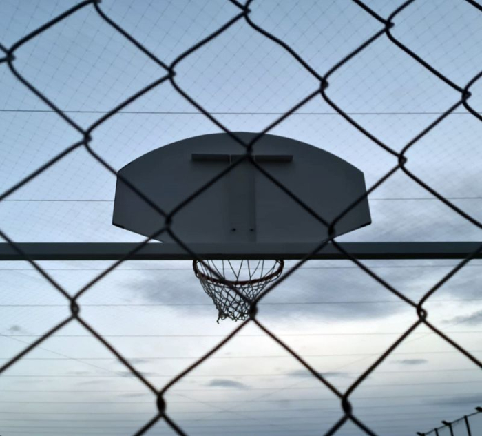 Football / handball goal with TEGO basketball panel 120x70 ring and net [6]