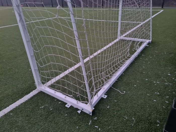 Football / handball goal with TEGO basketball panel 120x70 ring and net [8]