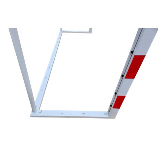 Aluminium Handball Goal – 3x2 m, 80x80 mm profile, steel back frame, red and white color [8]